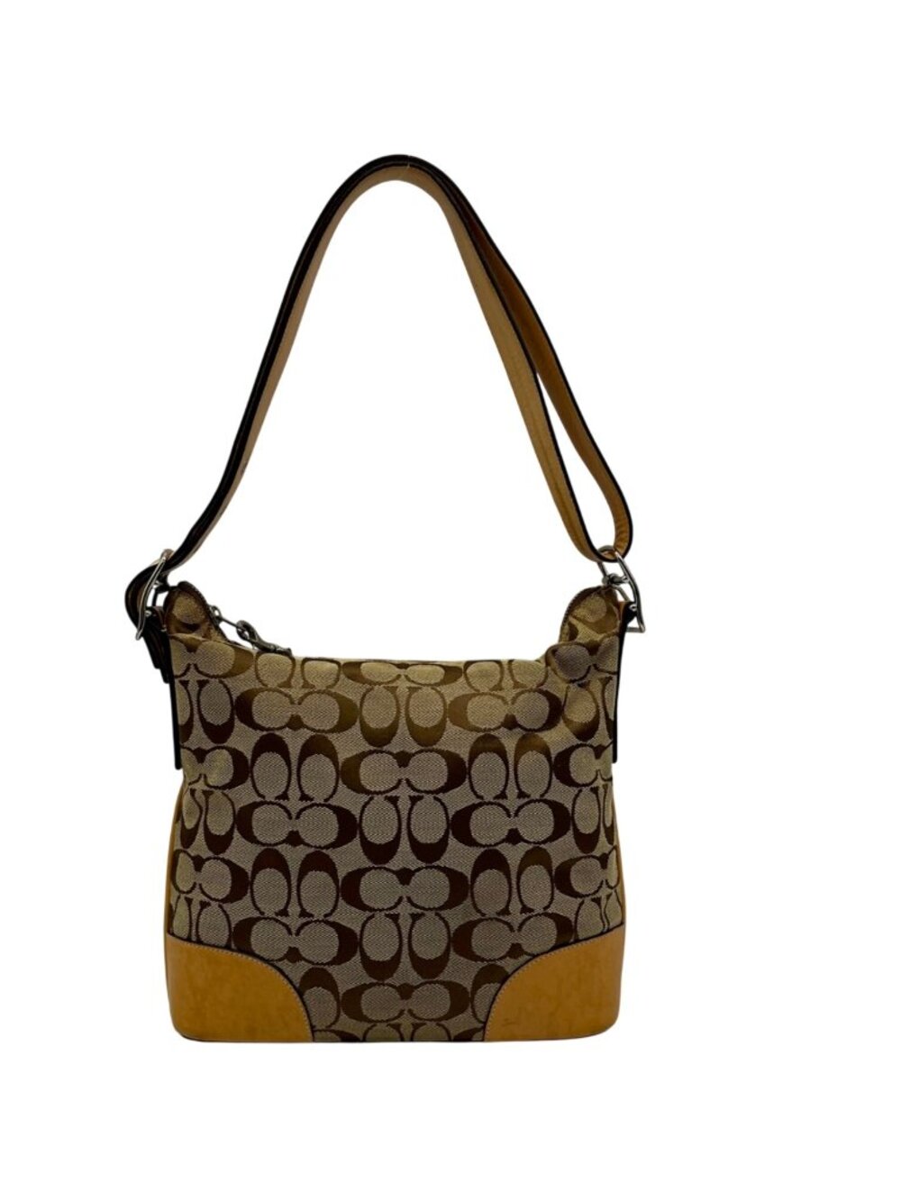 Coach Brown Signature Canvas Shoulder Bag 6347